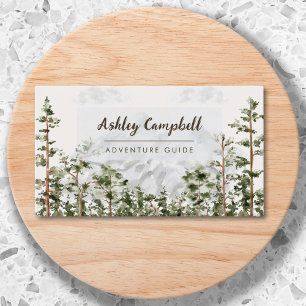 Cartão de Visita Personalizado Floresta Montanhosa