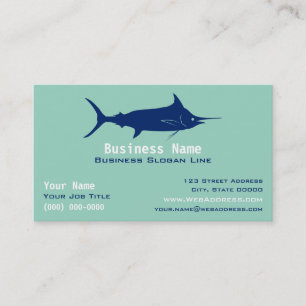Cartão de visita personalizado Marlin / Pesca espo