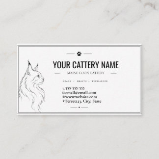 Cartão de Visita Personalizado Minimalista de Catt