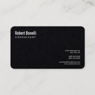 Cartão De Visita Personalizado Moderno Preto Premium Minimalista