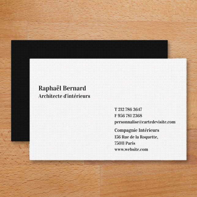Cartão De Visita Personalizado Moderno Profissional Elegante (Personalized Modern Smart Elegant Professional Business Card)