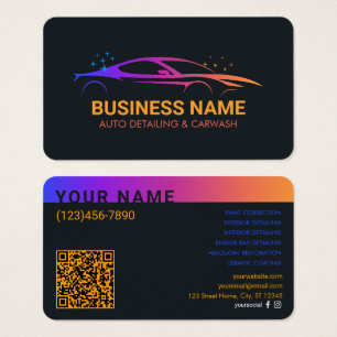 Cartão de visita personalizado para detalhe automo