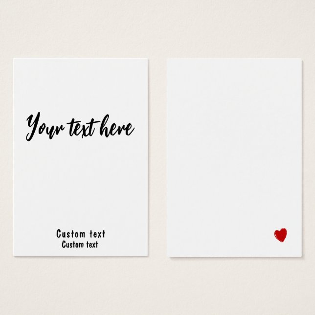 Cartão de visita personalizado poderoso 3,5 x 2,5 (Frente & Verso)