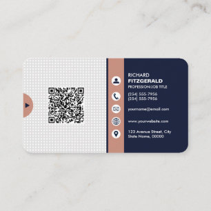 Cartão De Visita Personalizado por Código QR Moderno Profissional