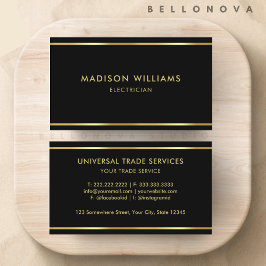 Cartão De Visita Personalizado Preto e Dourado Premium Profissional