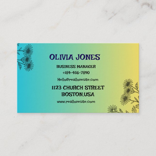 Cartão de visita personalizado | Profissional e Na (Frente)