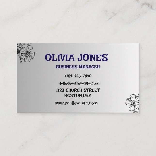 Cartão de visita personalizado | Profissional e Na (Frente)