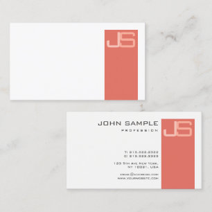 Cartão De Visita Personalizado Profissional Moderno Elegante Monogr