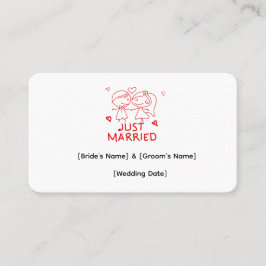 Cartão de Visita Personalizado Recém-Casados, Negó