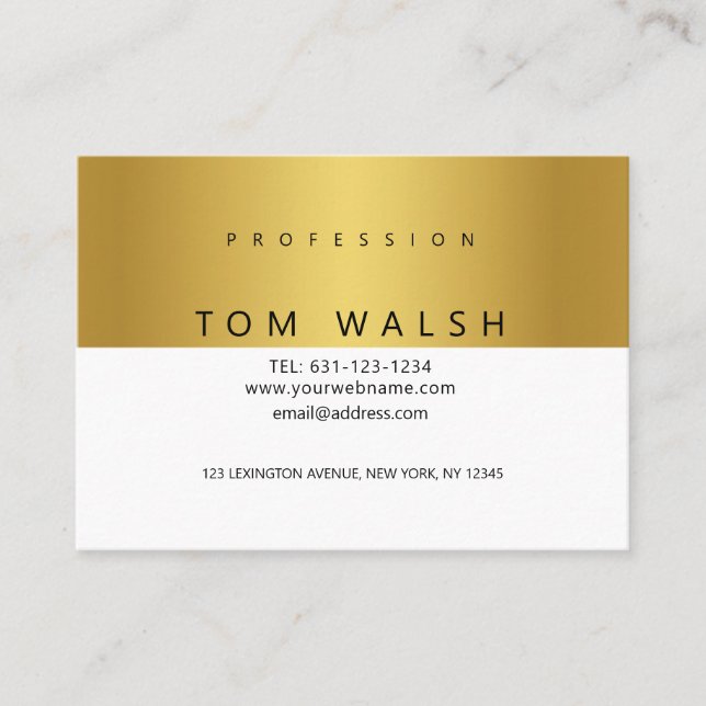 Cartão de Visita Personalizado Simples Elegante Do (Frente)