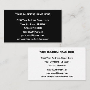 Cartão de visita personalizado suas cores e fontes