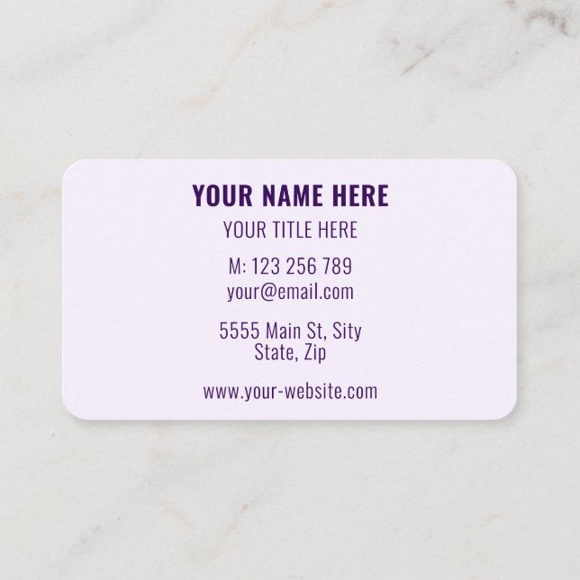 Cartão de visita personalizado suas cores e fontes (Verso)