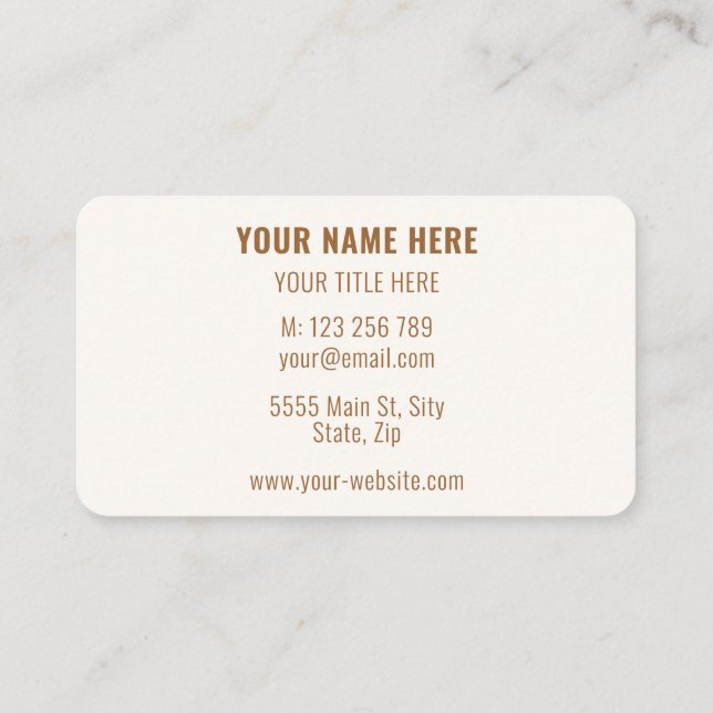 Cartão de visita personalizado suas cores e fontes (Verso)