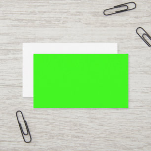 Cartão de Visita Personalizado Verde Neon