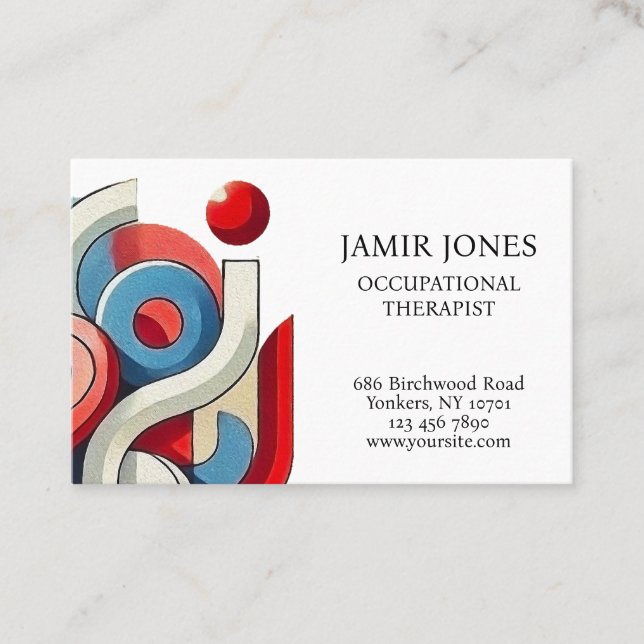 Cartão De Visita Personalizado Visualmente impressionante (Frente)