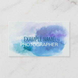 Cartão De Visita Personalizado "Watercolor Splash" (Americano)