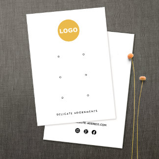 Cartão De Visita Personalizar adição de logotipo 6 Buraco Estendido