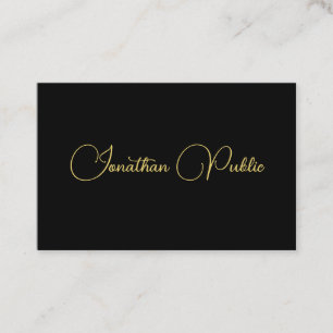 Cartão De Visita Personalizar Elegante de Nome de Script Manuscrito