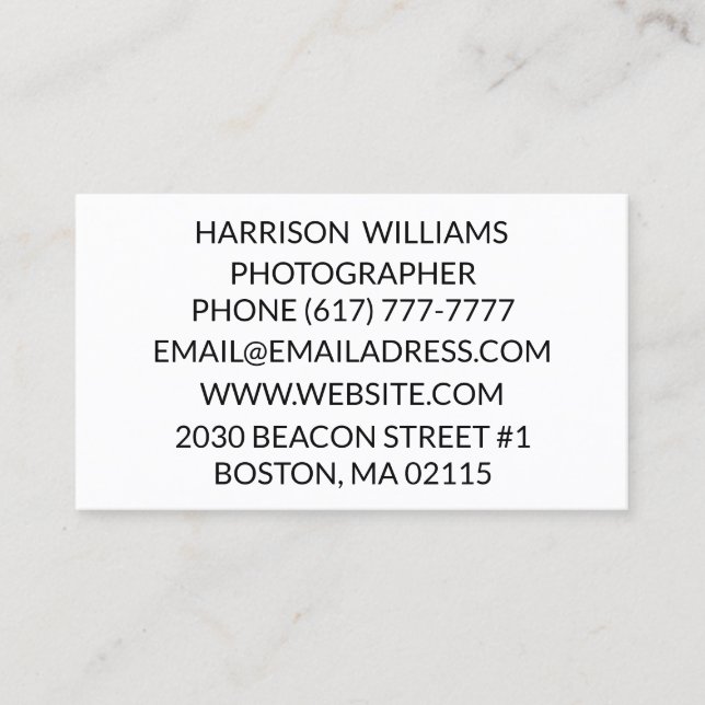 Cartão De Visita Personalizar elegante minimalista (Frente)