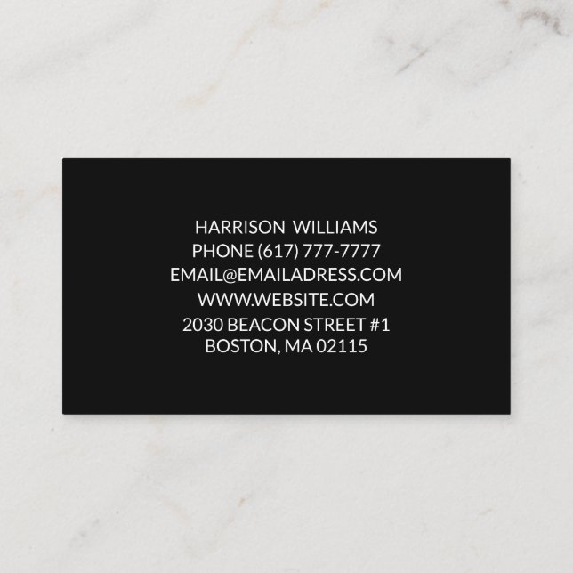 Cartão De Visita Personalizar elegante minimalista (Verso)