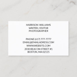 Cartão De Visita Personalizar elegante minimalista