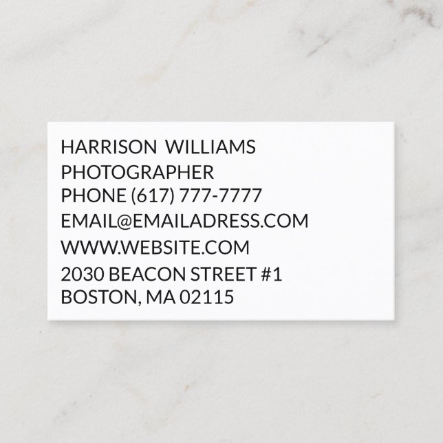 Cartão De Visita Personalizar elegante minimalista (Frente)