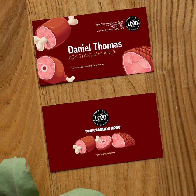 Cartão De Visita Personalizar empresa | Compro Butcher (Criador carregado)