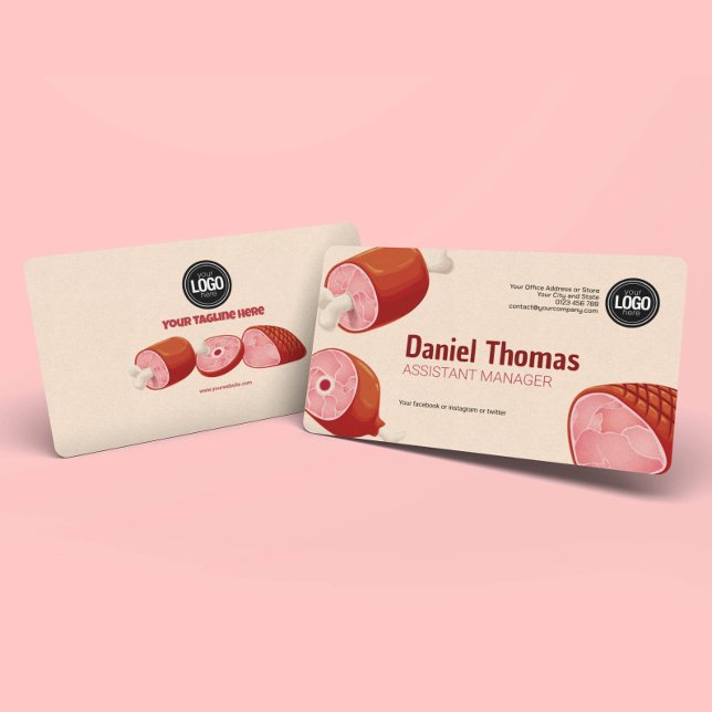 Cartão De Visita Personalizar empresa | Compro Butcher (Criador carregado)