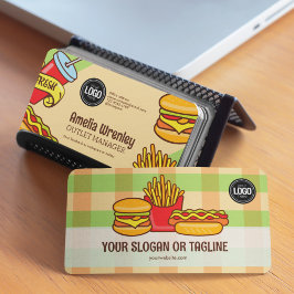 Cartão De Visita Personalizar logotipo de empresa | Tema Hotdog do