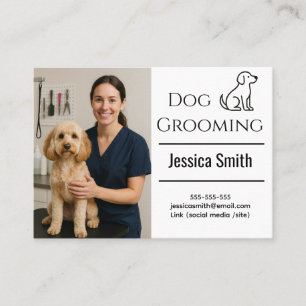 Cartão de visita personalizável de grupo de cães c
