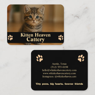 Cartão de Visita Personalizável para Gatinho 