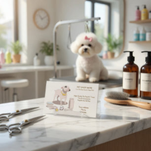 Cartão de visita personalizável para pet shop