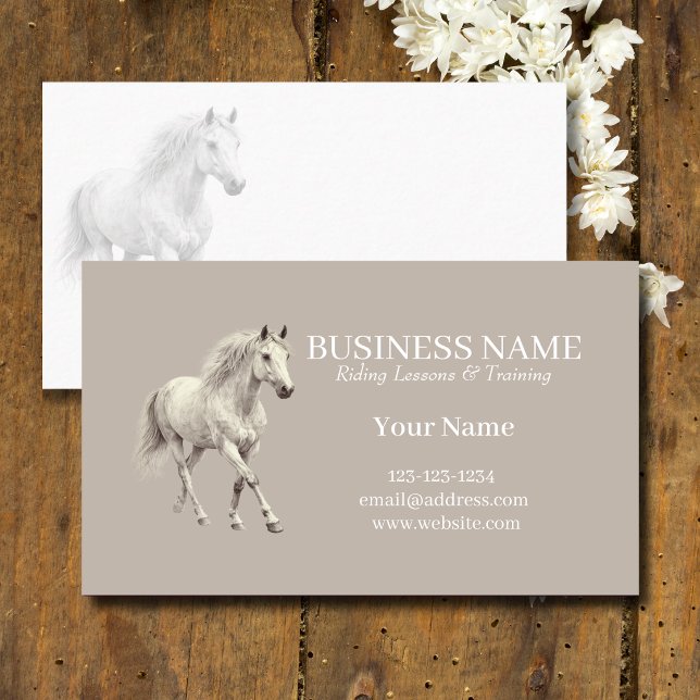 Cartão De Visita Personalized Horse Trainer Business Cards (Criador carregado)