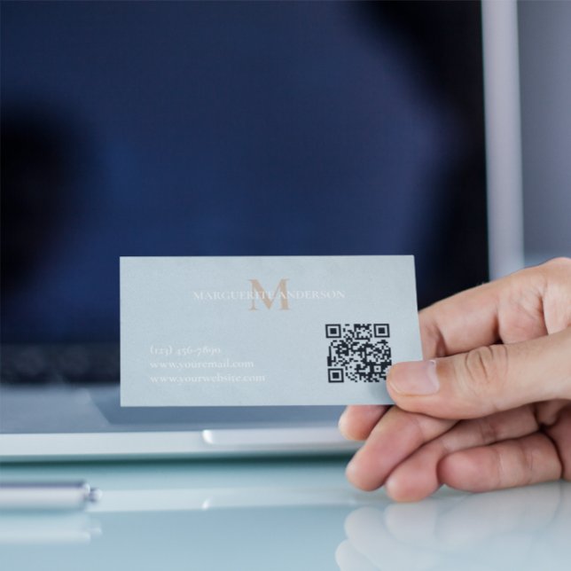 Cartão De Visita Personalized Name Monogram (Criador carregado)