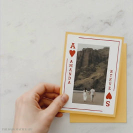 Cartão De Visita Personalized Photo Valentine’s Card – Ace of Heart