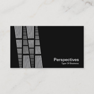 Cartão De Visita Perspectiva v2 - Branco em Preto