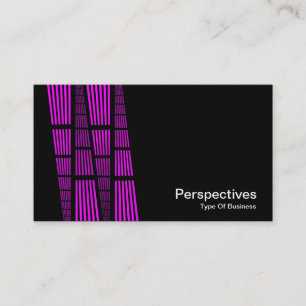 Cartão De Visita Perspectiva v2 - Magenta e branco em preto