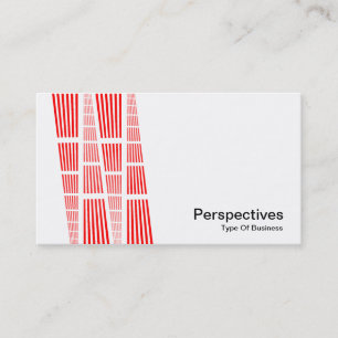 Cartão De Visita Perspectiva v2 - Vermelho e Preto em Branco