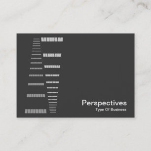 Cartão De Visita Perspectivas - Branco sobre Cinzas Escuras