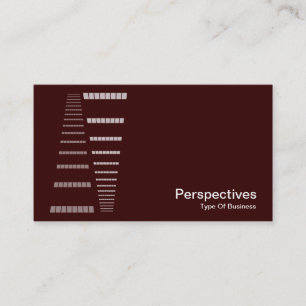 Cartão De Visita Perspectivas - Branco sobre o Marrom Escuro