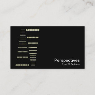 Cartão De Visita Perspectivas - Creme e branco em preto