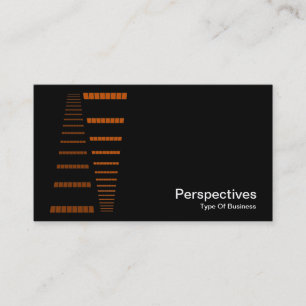 Cartão De Visita Perspectivas - Laranja e Branco no Preto