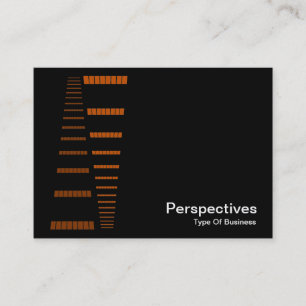 Cartão De Visita Perspectivas - Laranja e Branco no Preto