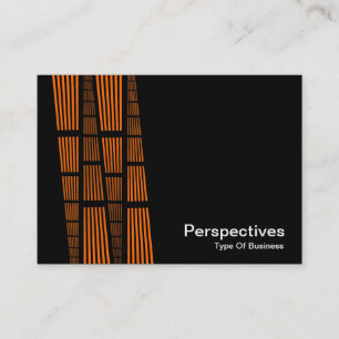 Cartão De Visita Perspectivas v2 - Laranja e Branco no Preto