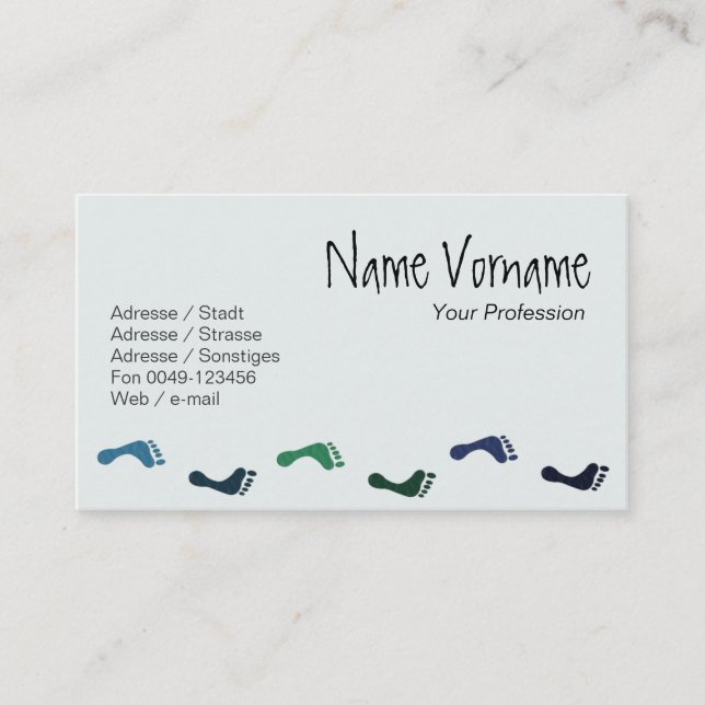 Cartão De Visita Pés (Frente)