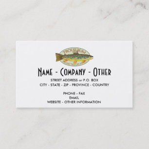 Cartão De Visita Pesca de Trutas Personalizadas