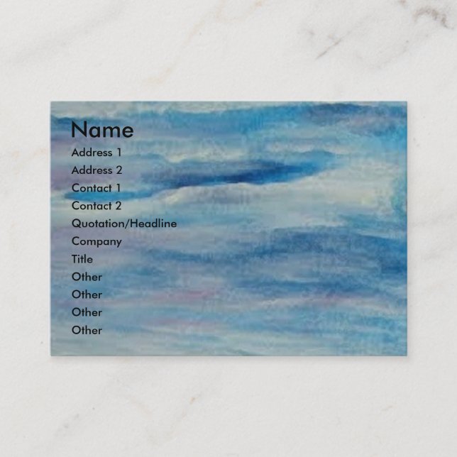 Cartão De Visita Pescadores do ósmio de Aguardando - óleo - 30x60, (Frente)