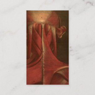 Cartão De Visita Pescoço da anatomia   do vintage