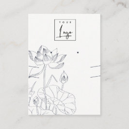 Cartão De Visita Pescoço de Arranque com Esboço Fluvial Mínimo