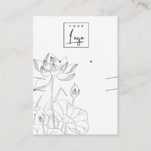 Cartão De Visita Pescoço de Arranque com Esboço Fluvial Mínimo